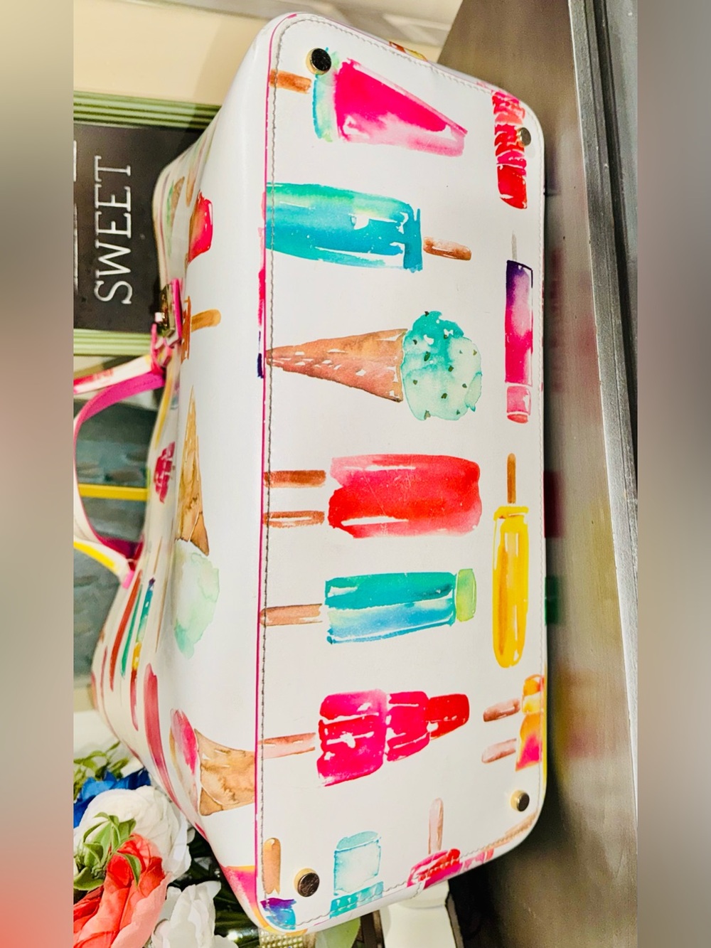 Kate Spade New York "Flavor of the Month" Francis Tote icecream & popsicles EUC - Picture 13 of 16